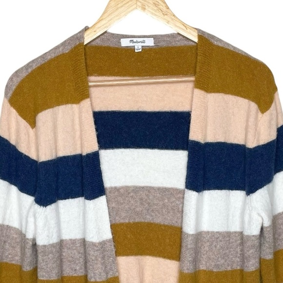 Madewell Kent Stripe Open Cardigan Sweater Bengali Indigo Small - Picture 7 of 14